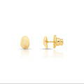 Brinco Mini Oval Liso dourado delicado - semijoia versátil CA Brand